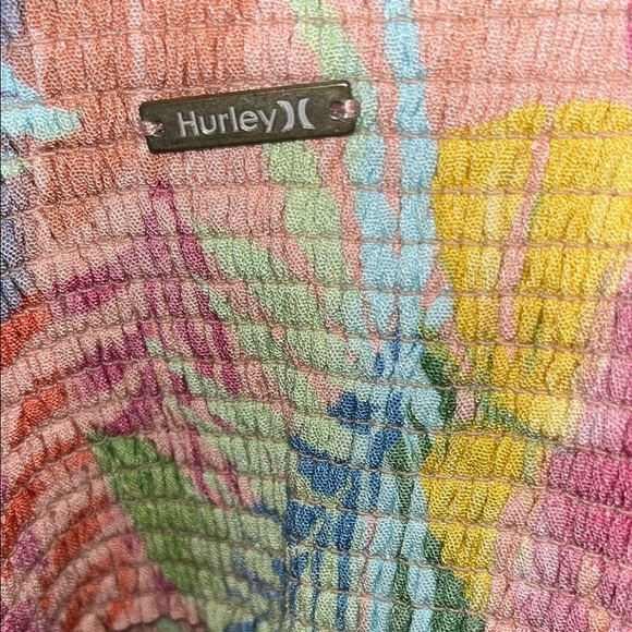 Hurley Multicolor Tropical Print Women's Top - Picture 5 of 8